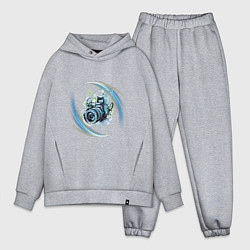 Мужской костюм оверсайз Фото момент, цвет: меланж