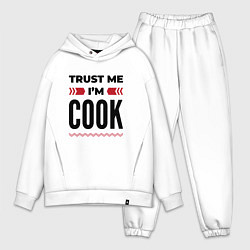 Мужской костюм оверсайз Trust me - Im cook, цвет: белый