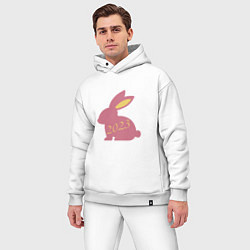 Мужской костюм оверсайз 2023 - кролик, цвет: белый — фото 2