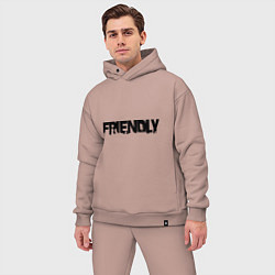 Мужской костюм оверсайз DayZ: Im friendly, цвет: пыльно-розовый — фото 2