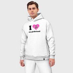 Мужской костюм оверсайз I love my girlfriend Lana Del Rey, цвет: белый — фото 2