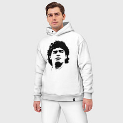 Мужской костюм оверсайз Face Maradona, цвет: белый — фото 2