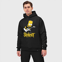 Мужской костюм оверсайз Slipknot Барт Симпсон рокер, цвет: черный — фото 2