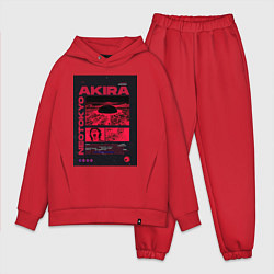 Мужской костюм оверсайз Akira poster, цвет: красный