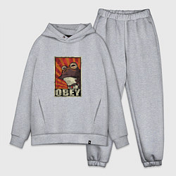 Мужской костюм оверсайз Obey frog, цвет: меланж