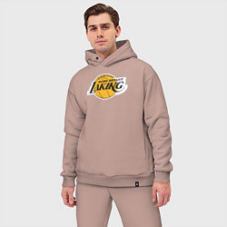 Мужской костюм оверсайз Kobe Bryant laking, цвет: пыльно-розовый — фото 2