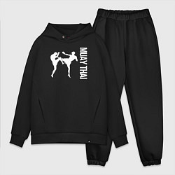 Мужской костюм оверсайз Muay Thai, цвет: черный
