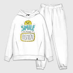 Мужской костюм оверсайз Smile are always in fachion, цвет: белый