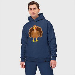Мужской костюм оверсайз Turkey bird, цвет: тёмно-синий — фото 2