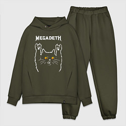 Мужской костюм оверсайз Megadeth rock cat, цвет: хаки