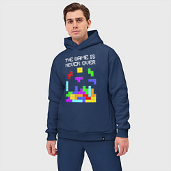 Мужской костюм оверсайз Tetris - the game is never over, цвет: тёмно-синий — фото 2