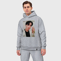 Мужской костюм оверсайз BTS -J-hope-, цвет: меланж — фото 2