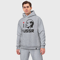 Мужской костюм оверсайз Люблю СССР, цвет: меланж — фото 2