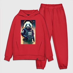 Мужской костюм оверсайз Крутой панда - киберпанк