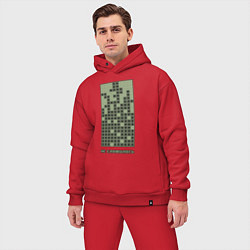 Мужской костюм оверсайз Brick game тетрис - не сложилось, цвет: красный — фото 2