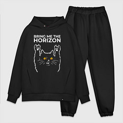 Мужской костюм оверсайз Bring Me the Horizon rock cat, цвет: черный