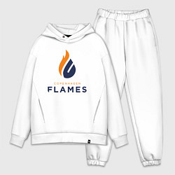Мужской костюм оверсайз Copenhagen Flames лого, цвет: белый