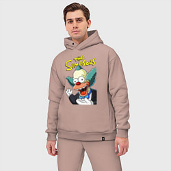 Мужской костюм оверсайз Krusty the clown, цвет: пыльно-розовый — фото 2