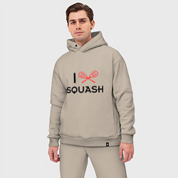 Мужской костюм оверсайз I Love Squash, цвет: миндальный — фото 2