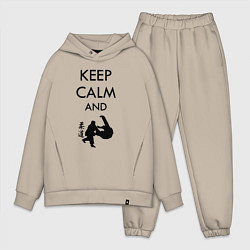 Мужской костюм оверсайз Keep calm and judo