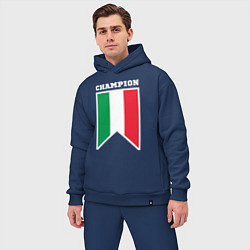 Мужской костюм оверсайз Италия чемпион, цвет: тёмно-синий — фото 2