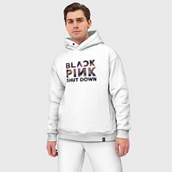 Мужской костюм оверсайз Blackpink logo Jisoo Lisa Rose Jennie, цвет: белый — фото 2