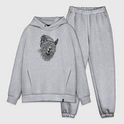 Мужской костюм оверсайз Альпака в шапке