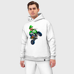 Мужской костюм оверсайз Луиджи на байке, цвет: белый — фото 2