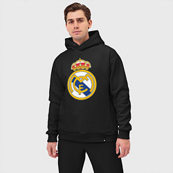 Мужской костюм оверсайз Real madrid fc sport, цвет: черный — фото 2