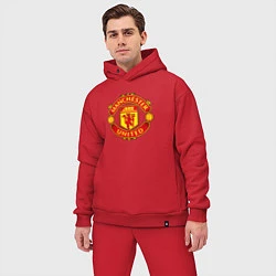 Мужской костюм оверсайз Манчестер Юнайтед фк спорт, цвет: красный — фото 2