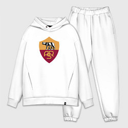 Мужской костюм оверсайз Roma fc club, цвет: белый