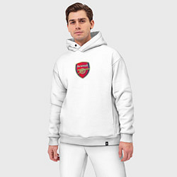Мужской костюм оверсайз Arsenal fc sport club, цвет: белый — фото 2