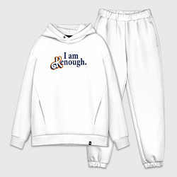 Мужской костюм оверсайз I am kenough - барби, цвет: белый