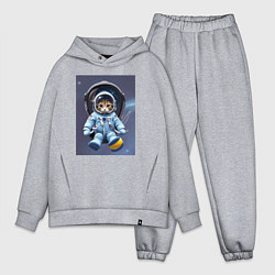 Мужской костюм оверсайз Котенок отправляется в космос