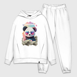 Мужской костюм оверсайз Если бы я не знал о существовании сигарет и пива, цвет: белый