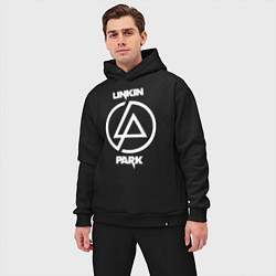 Мужской костюм оверсайз Linkin Park logo, цвет: черный — фото 2