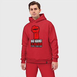 Мужской костюм оверсайз Rage against the machine - fist, цвет: красный — фото 2