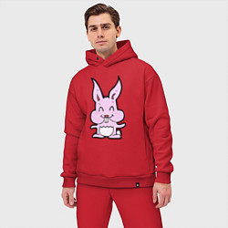 Мужской костюм оверсайз Счастливый кролик, цвет: красный — фото 2