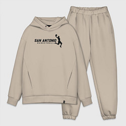 Мужской костюм оверсайз Basketball San Antonio, цвет: миндальный