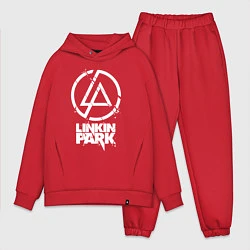 Мужской костюм оверсайз Linkin Park - white, цвет: красный