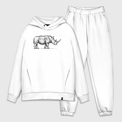 Мужской костюм оверсайз Носорог в профиль