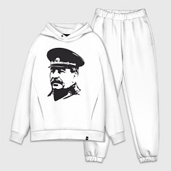 Мужской костюм оверсайз Сталин в фуражке, цвет: белый