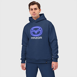 Мужской костюм оверсайз Mazda neon, цвет: тёмно-синий — фото 2