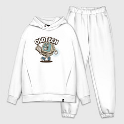 Мужской костюм оверсайз Old school old tech, цвет: белый