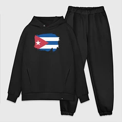 Мужской костюм оверсайз Флаг Кубы, цвет: черный