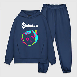 Мужской костюм оверсайз Sabaton rock star cat, цвет: тёмно-синий