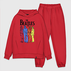 Мужской костюм оверсайз The Beatles all, цвет: красный