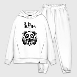 Мужской костюм оверсайз The Beatles - rock panda, цвет: белый