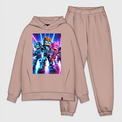 Мужской костюм оверсайз Minecraft - characters ai art, цвет: пыльно-розовый