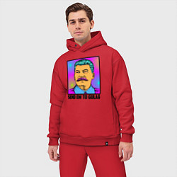 Мужской костюм оверсайз Send em to gulag, цвет: красный — фото 2